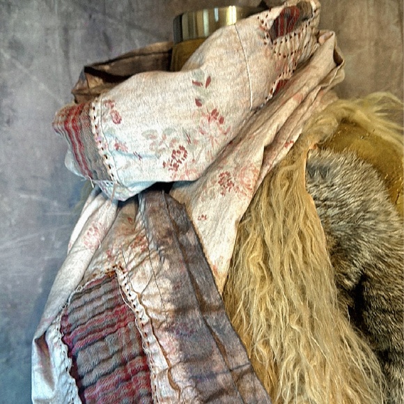 1 LEFT // very long summer weight mended scarf - Picture 2 of 13